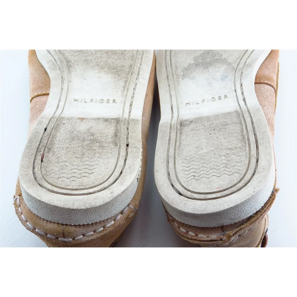 Tommy Hilfiger Boat Shoes Brown Leather Men Shoes Size 9.5‎ Medium